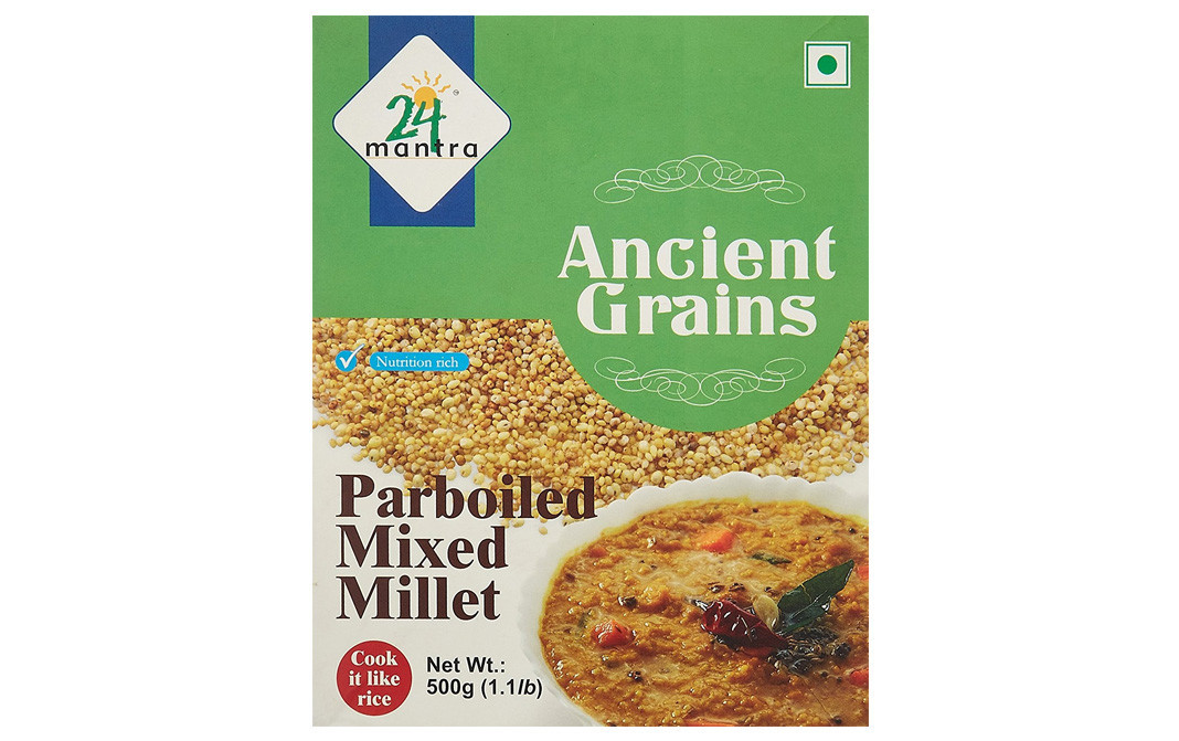 24 Mantra Ancient Grains Parboiled Mixed Millet   Box  500 grams